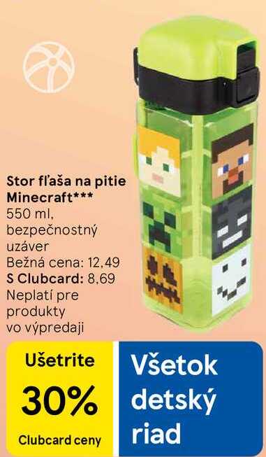 Stor fľaša na pitie Minecraft