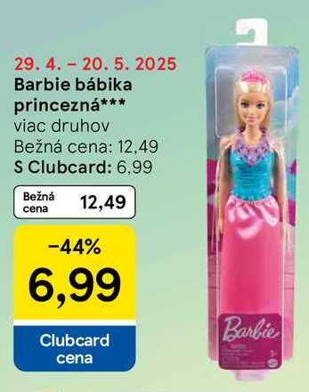 Barbie bábika princezná