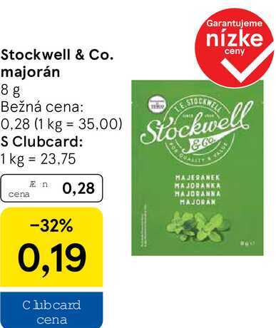 Stockwell & Co. majorán, 8 g