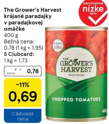 The Grower's Harvest krájané paradajky v paradajkovej omáčke, 400 g