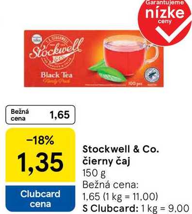 Stockwell & Co. čierny čaj, 150 g
