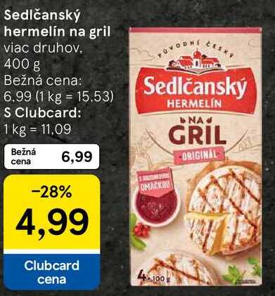 Sedlčanský hermelín na gril, 400 g