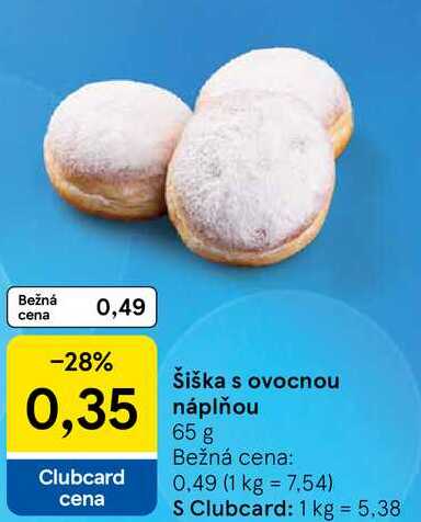 Šiška s ovocnou náplňou, 65 g 