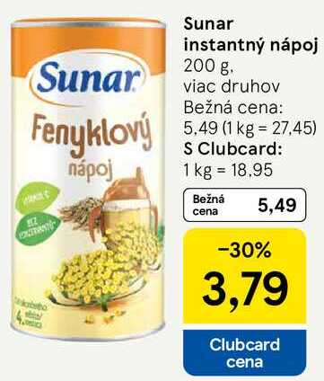 Sunar instantný nápoj, 200 g