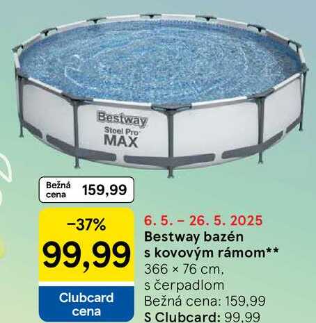 Bestway bazén s kovovým rámom
