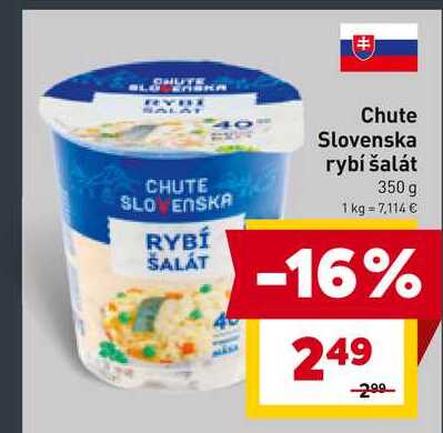 Chute Slovenska rybí šalát 350 g 