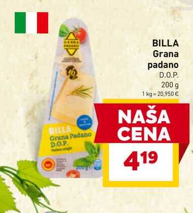 BILLA Grana Padano D.O.P. 200g 