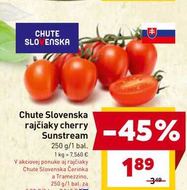 Chute Slovenska rajčiaky cherry Sunstream 250 g/1 bal. 