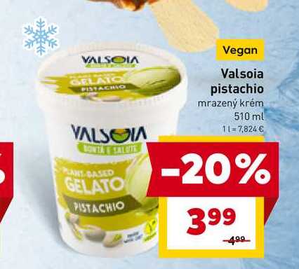 Vegan Valsoia pistachio mrazený krém 510 ml