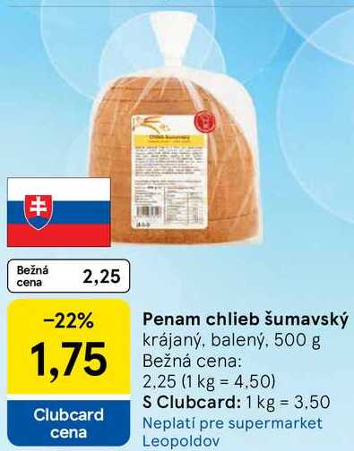 Penam chlieb šumavský, 500 g