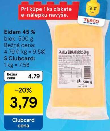 Eidam 45%, 500 g