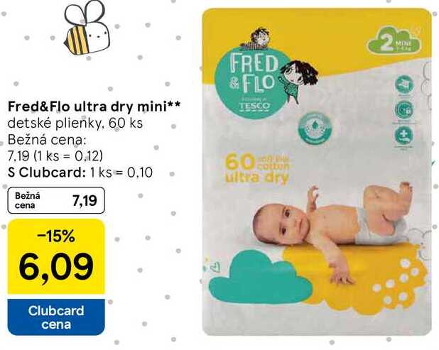 Fred&Flo ultra dry mini, 60 ks 