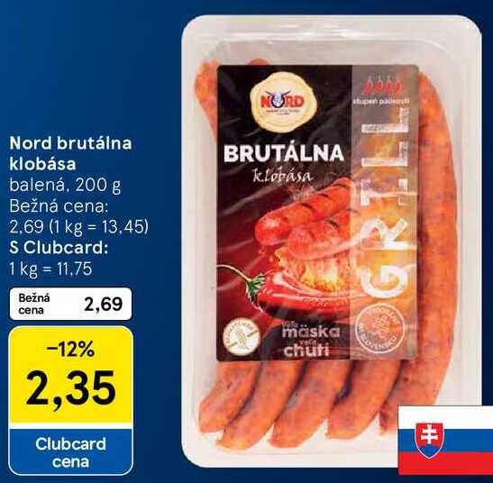 Nord brutálna klobása, 200 g