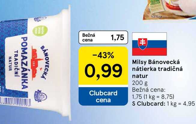 Milsy Bánovecká nátierka tradičná natur, 200 g 