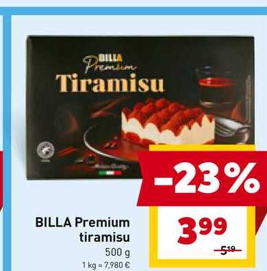 BILLA Premium tiramisu 500 g