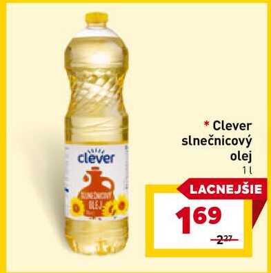 Clever slnečnicový olej 1l