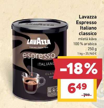 Lavazza Espresso Italiano classico mletá káva 100% arabica 250 g 