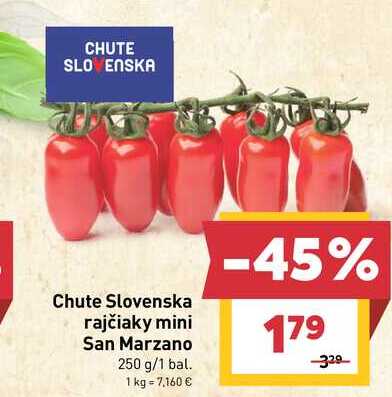 Chute Slovenska rajčiaky mini San Marzano 250 g/1 bal. 