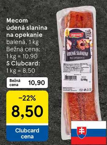 Mecom údená slanina na opekanie, 1 kg 