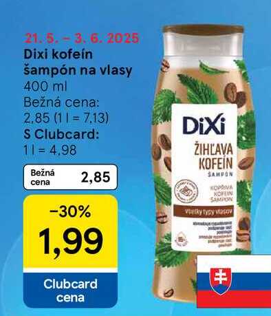 Dixi kofeín šampón na vlasy, 400 ml