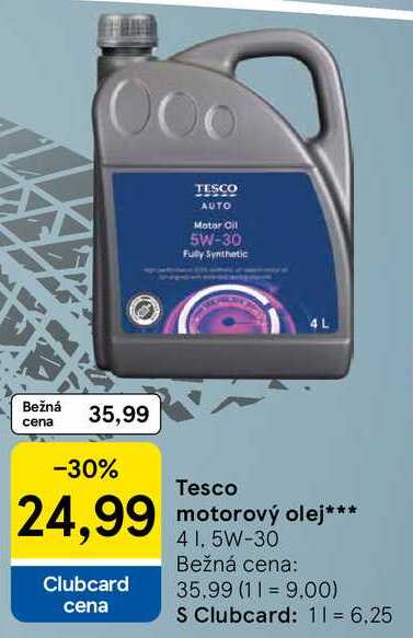 Tesco motorový olej, 4 l