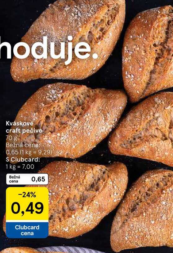 Kváskové craft pečivo, 70 g 
