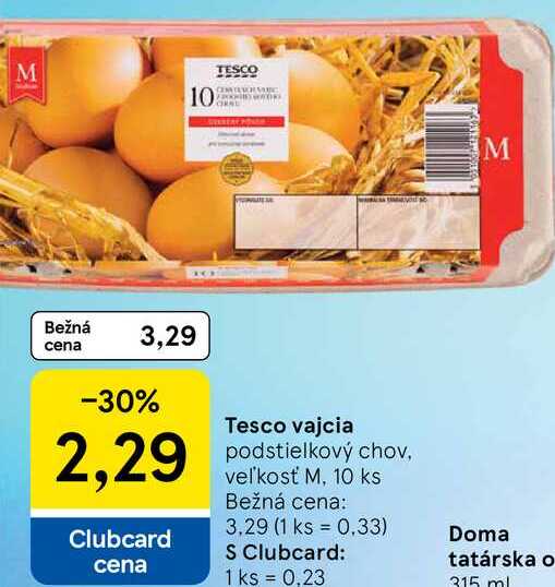 Tesco vajcia, 10 ks