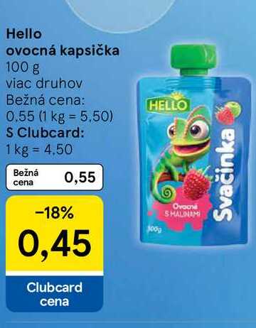 Hello ovocná kapsička, 100 g 