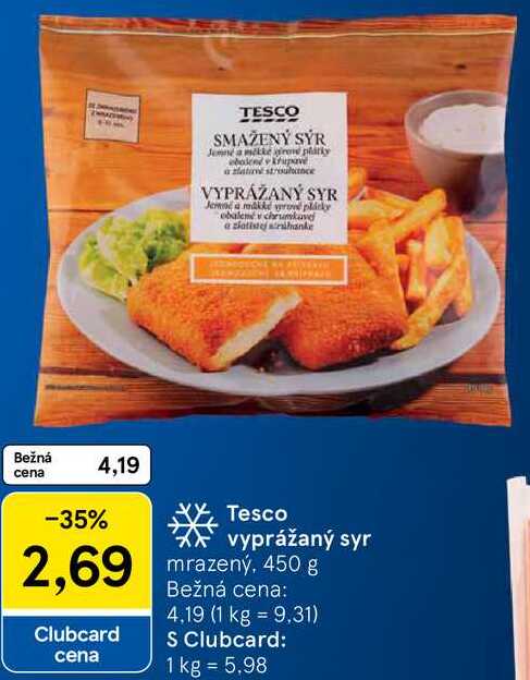 Tesco vyprážaný syr, 450 g 