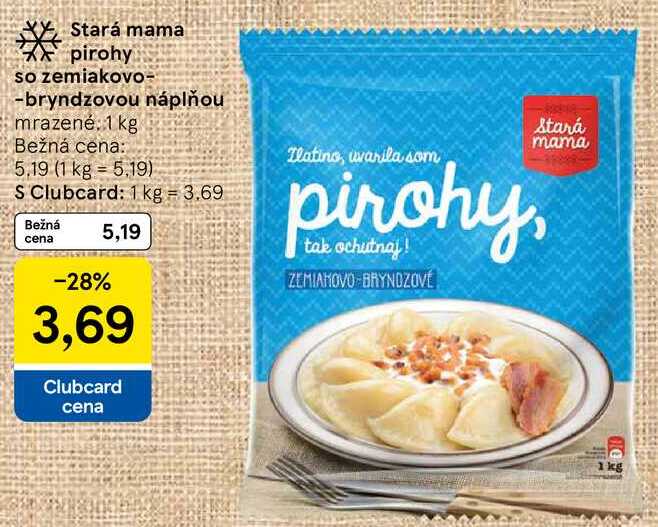 Stará mama pirohy so zemiakovo-bryndzovou náplňou, 1 kg 
