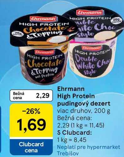 Ehrmann High Protein pudingový dezert, 200 g 