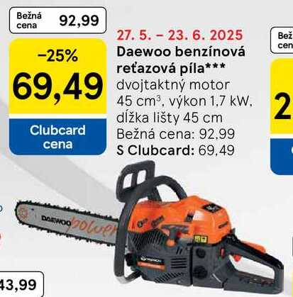 Daewoo benzínová reťazová píla