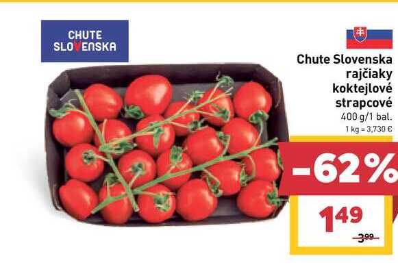 Chute Slovenska rajčiaky koktejlové strapcové 400 g