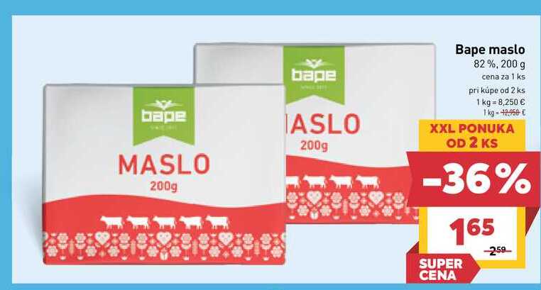 Bape maslo 82%, 200 g