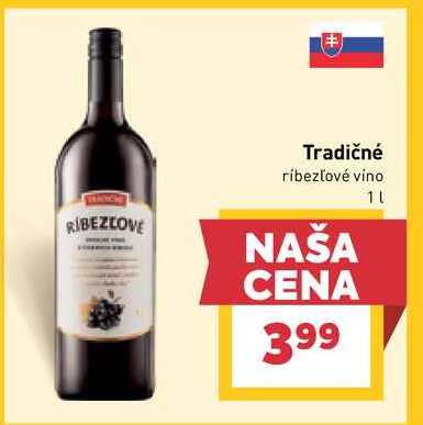 Tradičné ríbezľové vino 0,75L