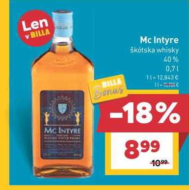 McIntyre škótska whisky 40% 0,7l