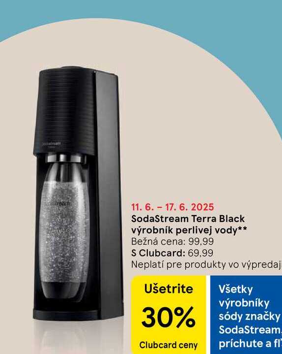 SodaStream Terra Black výrobník perlivej vody