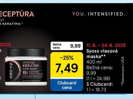 Syoss vlasová maska 400 ml 