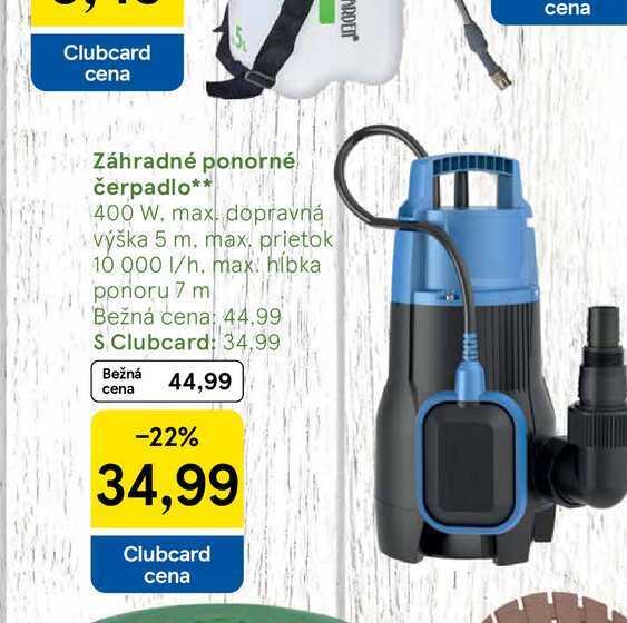 Záhradné ponorné čerpadlo
