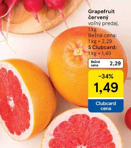 Grapefruit červený voľný predaj, 1 kg 