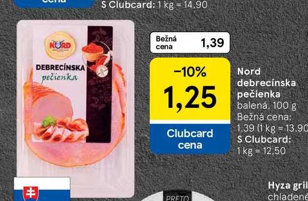 Nord debrecínska pečienka balená 100 g 