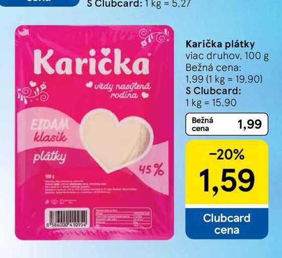 Karička plátky viac druhov, 100 g