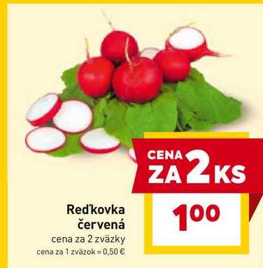 Reďkovka červená cena za 2 zväzky 