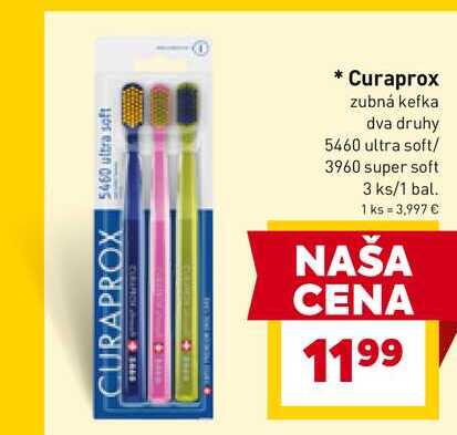 Curaprox zubná kefka dva druhy 5460 ultra soft/ 3960 super soft 3 ks/1 bal.