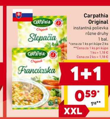 Carpathia Original instantná polievka rôzne druhy 1 bal. 