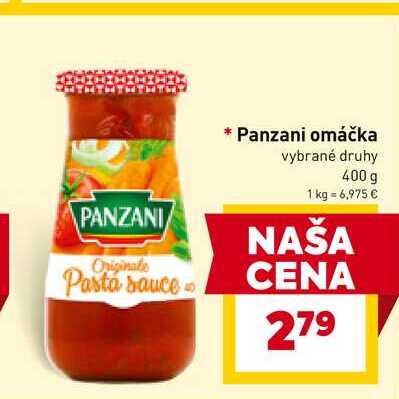 Panzani omáčka vybrané druhy 400 g 