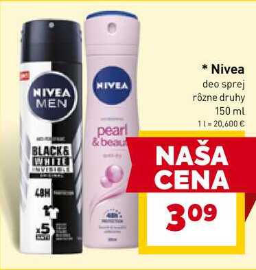 Nivea deo sprej rôzne druhy 150 ml 