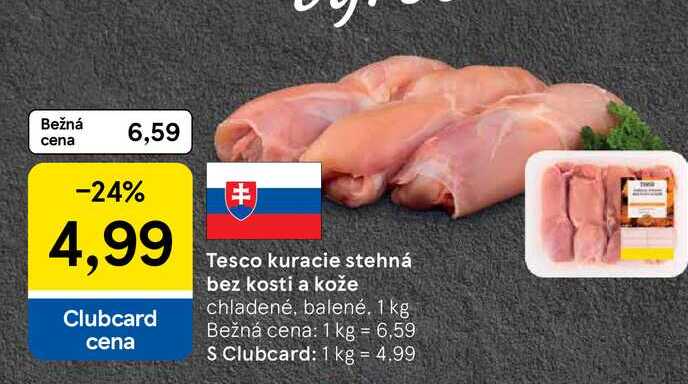 kuracie stehná bez kosti a kože chladené, balené 1 kg 