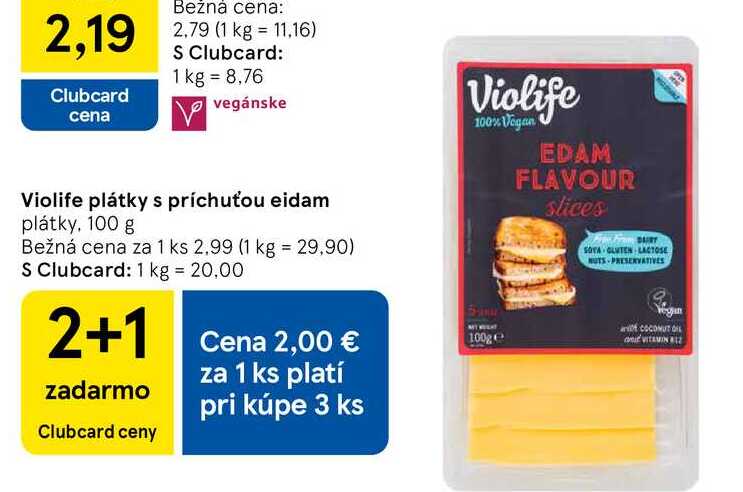 Violife 100% plátky s príchuťou eidam 100 g 