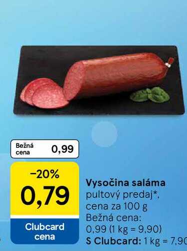 Vysočina saláma 100 g
